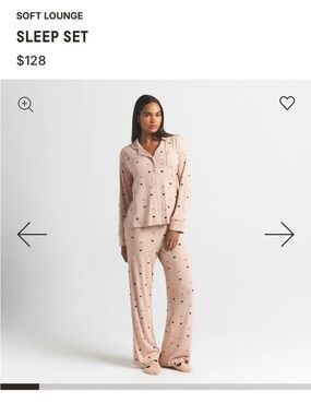 SKIMS Women's Blush Heart-Print Pajama Set